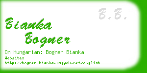 bianka bogner business card